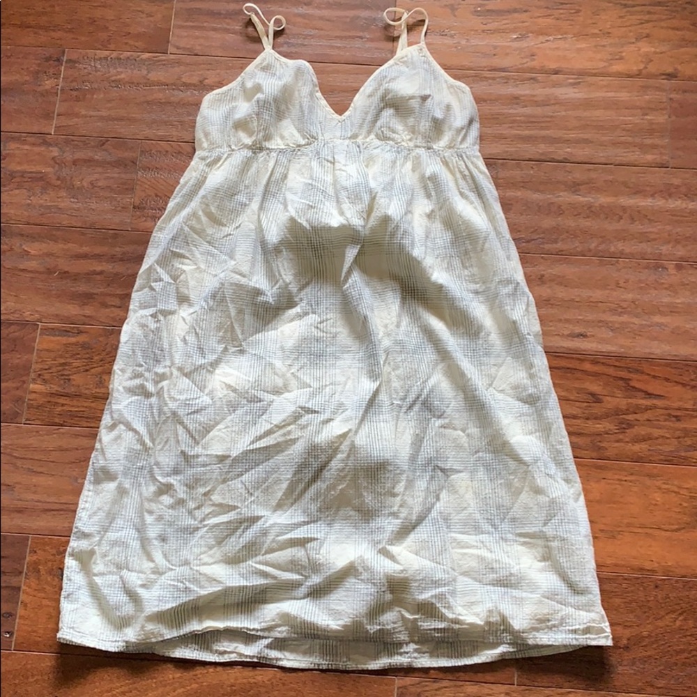 Cream/Black spaghetti Converse strap dress